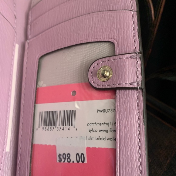 Small slim bifold wallet Sylvia Kate spade floral - Picture 7 of 7